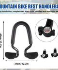 Clip On Aero Bar For Road Cycling Aluminum Alloy Armrest Bar With Soft Sponge Cushion Easy Install, dimensions shown