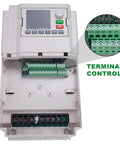 220V 20HP VFD Inverter For Single Phase To Three Phase Motors with terminal control panel visible