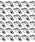 Invisible Furniture Connectors Set for Cabinets and Wardrobes, black manganese steel fasteners with screws arranged in rows.