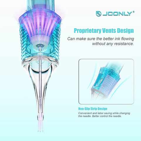 Tattoo Cartridge Needles 0603RLL For Precision Lining And Shading Medical Grade PC Shell With Japanese Stainless Steel Needles with vented tip