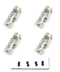 4 Pcs 3mm To 3mm Universal Joint Shaft Couplings With Screws For Motor, 45 Steel, Electroplated And Wear Resistant, International Flange Standard