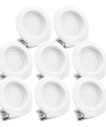 8 Pack 4 Inch LED Recessed Retrofit Downlights 13W 90 CRI Dimmable 2700K Warm White 910 Lumen Ceiling Light UL Listed JA8 CEC Energy Saving Recessed Lighting Fixtures