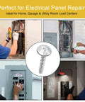 Panel Cover Screws Replacement Kit for Electrical Panels And Enclosures, Durable Steel, Exact Fit for LCCSCS Breaker Screws