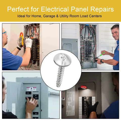 Panel Cover Screws Replacement Kit for Electrical Panels And Enclosures, Durable Steel, Exact Fit for LCCSCS Breaker Screws