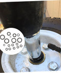390 Count Serrated Tooth Lock Washers Set M3 To M10 Stainless Steel on wheel hub application