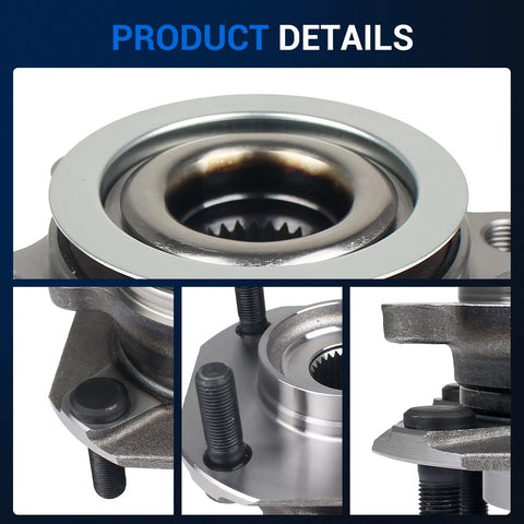 Pair Front Wheel Hub Assembly Replacement For Nissan Sentra 2007 2008 2009 2010 2011 2012 2.0L With ABS 4 Lug Bearing