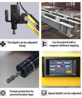 M3 To M16 Electric Tapping Machine With 360 Degree Multi-Directional Rotation And Adjustable Speed Up To 375 Rpm features adjustable depth and torque protection.