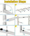 Installation steps for Heavy Duty Mini Split Wall Mount Bracket For 7000-12000 BTU AC Units with 30.31in cross bar.