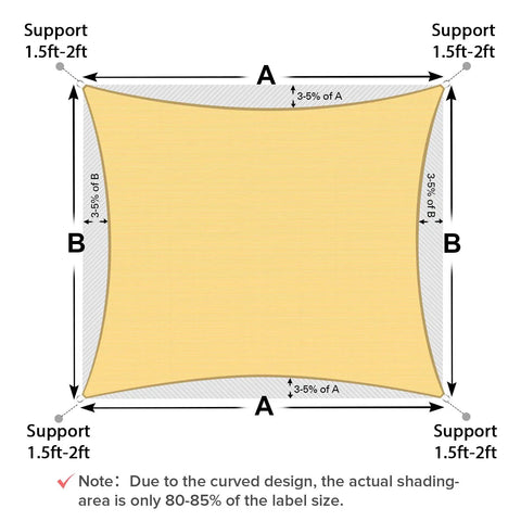 Beige Triangle Shade Sail 8x8x8 Feet Permeable Outdoor Sun Shade Cloth Made From HDPE With Reinforced Stitching And Stainless D Rings