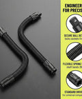 One Half Inch Flexible Shaft Extension For Tight Spots, 360 Degree Flex Reach Socket Ratchet Wrench Connecting Rod, Portable