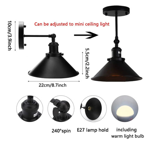 Adjustable Two Pack Black Swing Arm Wall Sconces With Remote Control Cordless Battery Powered LED Wall Lamps detail view