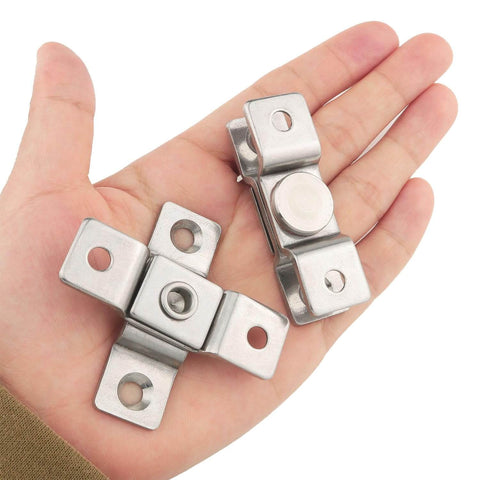 360 Degree Rotating Stainless Steel Concealing Hinges for Door Pivot Easy Install Rust Resistant and Corrosion Proof Heavy Duty 2 Pack for Secure Door Movement Itrolle shown in hand, detailing design and material.