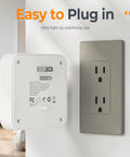 Frictionless Multi Plug Outlet Extender With Four AC Power Jacks And Three Fast USB Charging Ports Smooth Design Wall Tap Installed