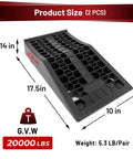 Beefy Heavy Duty Car Ramps For Lift And Maintenance, Portable Low Profile Ramps For Garage, Tire Ramps For Low Chassis Cars