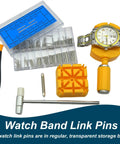 360 Piece Stainless Steel Watch Link Pins Set With 6mm To 23mm Assortment And Clear Storage Case For Watch Bands The Ultimate DIY Kit For Watchmakers And Enthusiasts with watch repair tools.
