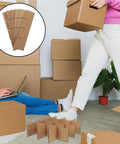 10 Pack Small Size Shipping Carton Dividers With Interlocking Compartments shown with moving boxes in a room setup