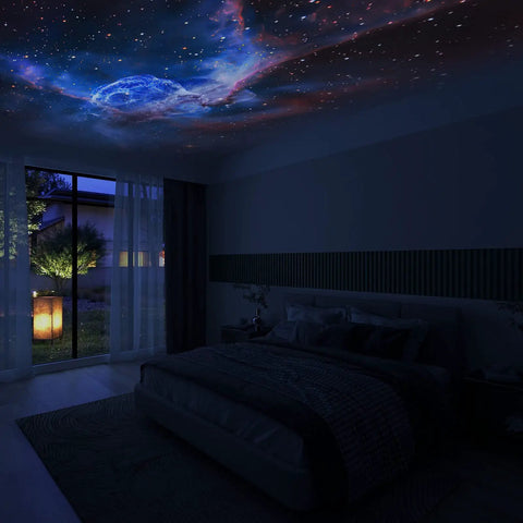 Galaxy Star Projector Night Light For Bedroom With Immersive HD Sky Show Space Projector Moon And Constellations For Kids Or Adults Cozy Chill Ceiling Light For Sleep Room Decor Relaxation And Cosmic Vibes