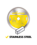 Stainless Steel Cutting Saw Blade 9 Inch 60 Tooth Carbide Tipped For Low RPM Saws With 1 Inch Arbor Narrow Kerf 0.07 Inch