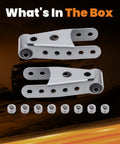 2 To 3 Inch Adjustable Lowering Shackle Kit For Silverado 1500 And Sierra 1500 Trucks Rear Drop Shackles components
