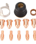 Sturdy 13Pc Plasma Cutting Consumables Kit Perfect Fit For Harbor Freight 45A includes nozzles, electrodes, and S45 cap.