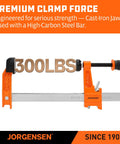 6 Inch Bar Clamp Set 4 Pack Steel F Clamp Light Duty 300 Lbs Load Capacity For Woodworking Metalworking And DIY Projects Image