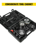 One Inch By Eight TPI Thread Wood Lathe Chuck Set Self Centering Four Inch Four Jaw Chuck in open case with accessories