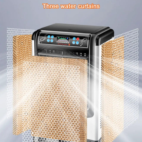 Three water curtains of Straight Up Beast 4200 CFM Evaporative Cooler Keeping You Chill With Its 13.2 Gallon Tank.