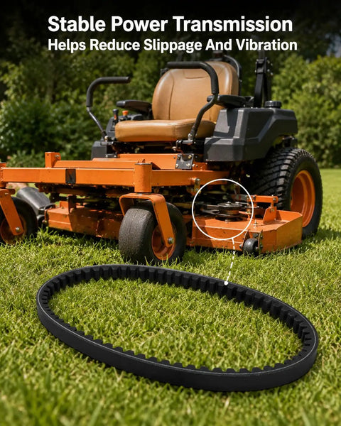 Beefy Drive Belt Replacement For Tiger Cat II 61 Inch Deck 71.5 Inch By 0.625 Inch Cogged V Belt Lawn Mower Deck Belt Compatible Heavy Duty Rubber With Industrial Fiber Cord Reinforcement For Long Lasting Performance on mower deck
