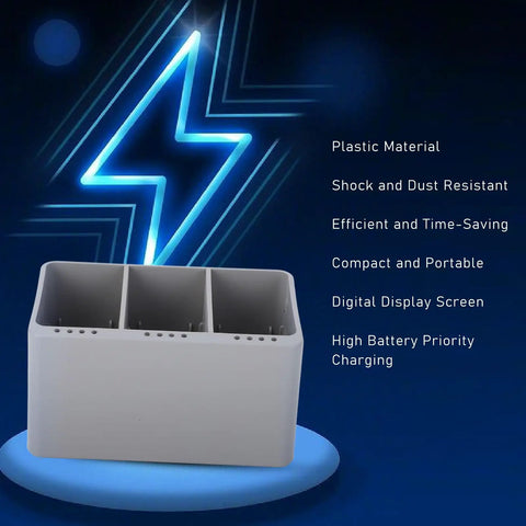 Two Way Battery Charger Hub For Mini 3 Pro Mini 3 And Mini 4 Pro Drones Go To 3 Battery USB Charging Station with digital display