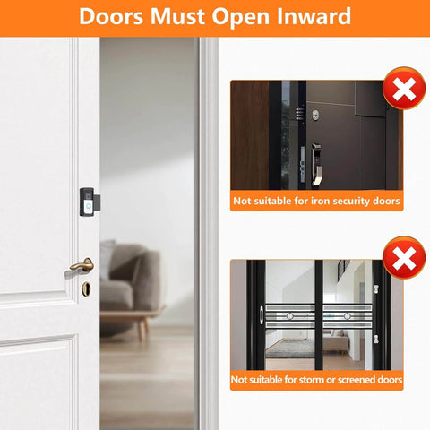 Image showing installation instructions for No Drill Anti Theft Video Doorbell Mount for Quick Setup in Apartments and Homes Works With Most Video Doorbells.