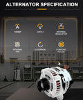 Plug-N-Go Alternator Replacement For Toyota Avensis 2.0 1AZ-FSE, features 100A, 12V, 7-groove pulley, in workshop setting