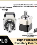 Top Shelf Precision Planetary Gearbox Speed Reducer With 3 Arcmin Backlash For 35Mm To 180Mm Stepper Motors, dual view with flange.