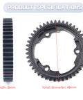 Hardened Steel 46T Main Spur Gear 1 Mod M1 For 1/5 Traxxas X-Maxx, 1/7 XO-1, product specifications width 8mm diameter 48mm