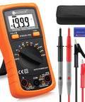 Auto Ranging Pocket Digital Multimeter For Diyers, 2000 Counts with probes, backlit LCD, carrying case, 9V battery