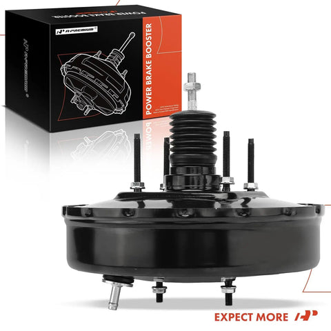 Heavy Duty Vacuum Brake Booster Replacement For Toyota Tundra 2000 To 2006, 10.4 inch black steel direct fit assembly.