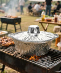 Disposable Aluminum Pots With Lids 10 Pack 2 Liter Round Foil Pan Food Containers For Camping Picnics Travel Heating And Cooking