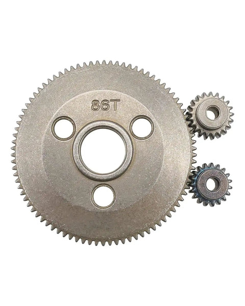 86T 48P Spur Gear Set For 1 By 10 RC Slash 2WD Rustler 2WD Stampede 2WD Beefy Gear Set Replaces 4686 Includes 19T And 21T Pinions Hardened Steel