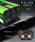 Weekend Warrior Pure Sine Wave Power Inverter That Converts 12V Dc To 120V Ac Output with multiple outlets and USB ports.