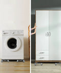 Heavy Duty Furniture Movers With 360 Degree Rotation Wheels And Lifter Set under a washer and cabinet for easy moving.