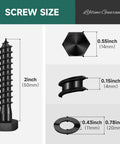 Beefy Heavy Duty Three Eighths Inch By Two Inch Lag Screws For Wood With Washers 304 Stainless Steel Hex Head Bolts Partial Thread Black Oxide Finish Rugged Build 10 Set Pack EastPUK dimensions illustration