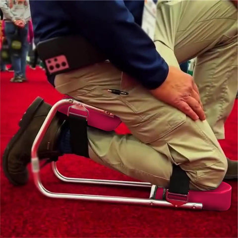 Side view of Garden Knee Seat Kneeler Stool With Strap, Portable Leg Brace For Gardening And Farm Work, comfortable and durable