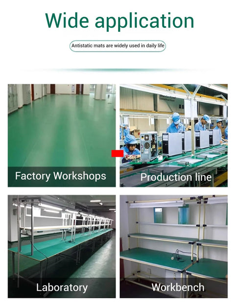 Rubber ESD soldering mat roll, anti-static, high-temperature resistant, 33 ft long by 1.2 m wide for phone and PC repair