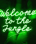 Welcome to the Jungle Neon Sign LED Wall Decor For Entryway Porch Bedroom Home Party Wedding Green 21.65 Inch By 14.57 Inch