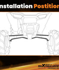 Polaris RZR XP 4 1000 EPS Turbo Rear Radius Bars Upgrade For 14 17 High Clearance Beefed Up Off Road Suspension Easy Install Fits 10mm Bolts Durable Rear Linkage Support For Rough Trails installation position diagram