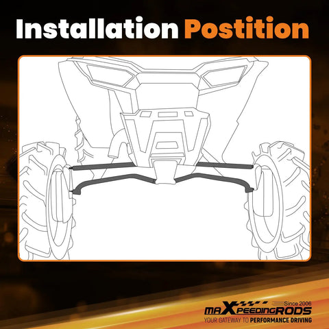 Polaris RZR XP 4 1000 EPS Turbo Rear Radius Bars Upgrade For 14 17 High Clearance Beefed Up Off Road Suspension Easy Install Fits 10mm Bolts Durable Rear Linkage Support For Rough Trails installation position diagram