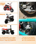 Left Hydraulic Disc Brake Master Cylinder Caliper Assembly for Baja Doodle Bug DB30 Blitz Dirt Bug Mini Bike Go Karts 97cc 2.8HP Engines Beefed Up Braking System For Serious Stopping Power, shown with assembly details.