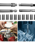 M12x1.5 Thread Repair Kit With 24.5mm Stainless Steel Inserts, DIY Auto Fix For Damaged M12 Female Threads, Simple Drill Friendly Repair Toolset, Includes 10 Inserts For Quick Home Or Shop Repairs tools and inserts displayed with usage examples on automotive parts