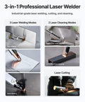Image showing 3-in-1 Professional Laser Welder in tact welding, pulse welding, seam welding, laser cleaning, and cutting modes.