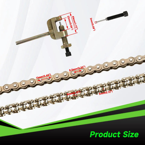 Beefed Up 25H Roller Chain, 10 Feet, 480 Links, Compatible With Razor MX Series Dirt Bikes with master links and tool