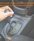 Transmission Column Shift Linkage Kit For GM Transmissions ACA-1800 shown with adjustable rod in car interior